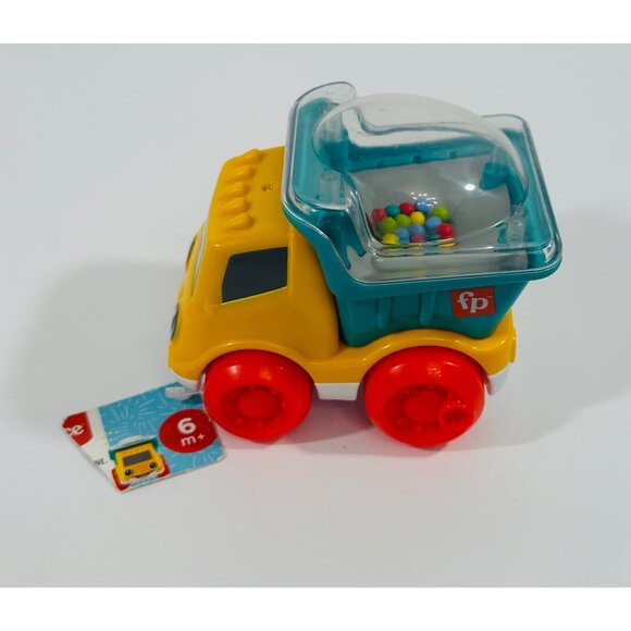Fisher-Price Baby Dump Truck Toy With Rattle Dome & Rolling Wheels Ages 6 Months - Picture 3 of 8